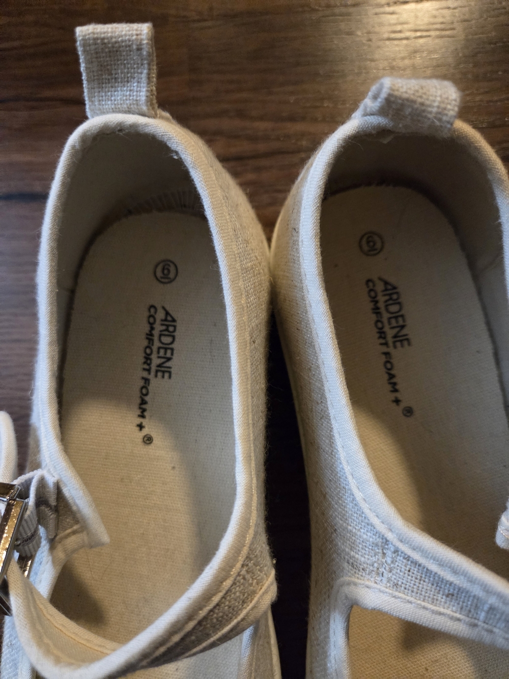 ☀️ 3/$15 - Ardene Cream Mary Jane Canvas Shoes with Buckle - Picture 4 of 9